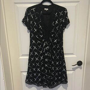 100% Silk Dress with Sequin Overlay